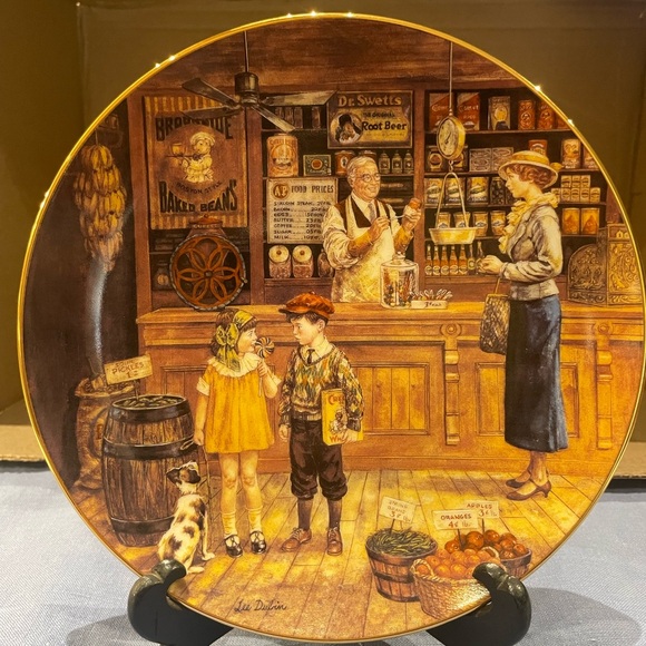 Vintage: Bradford Exchange 1994, “Sam’s Grocery Store” by Lee Dubin. No: 1726B. - Picture 7 of 12